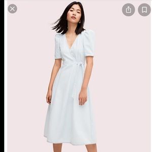KATE SPADE Size 2 Bleached denim wrap dress